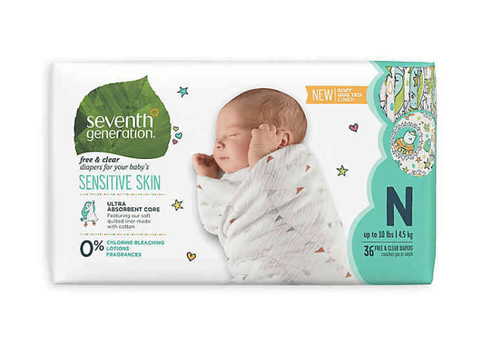 1 seventh generation baby diapers for sensitive skin