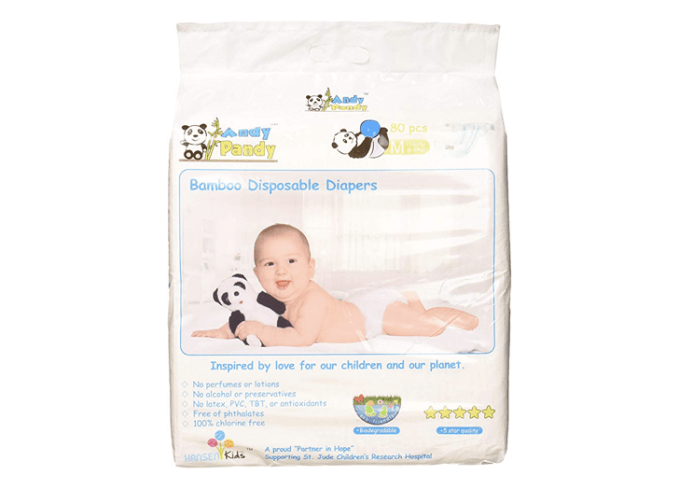 10 andy pandy disposable bamboo diapers