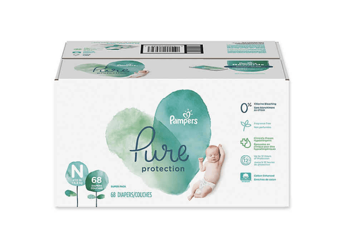 2 pampers pure protection diapers