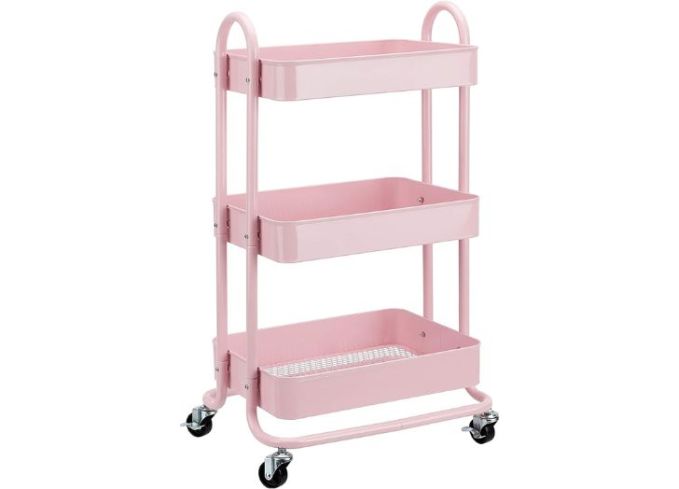 Pink tiered cart