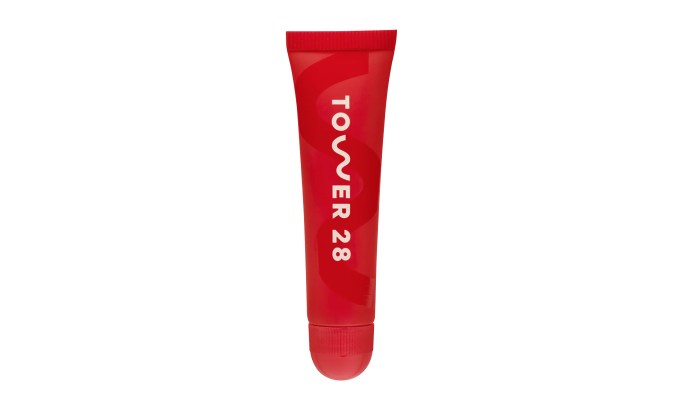best-beauty-launches-march-2024-Tower 28 LipSoftie Hydrating Tinted Lip Treatment: a tube of lip balm