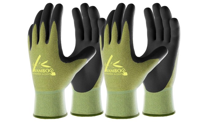 best-gardening-gifts: two pairs of green and black gloves.