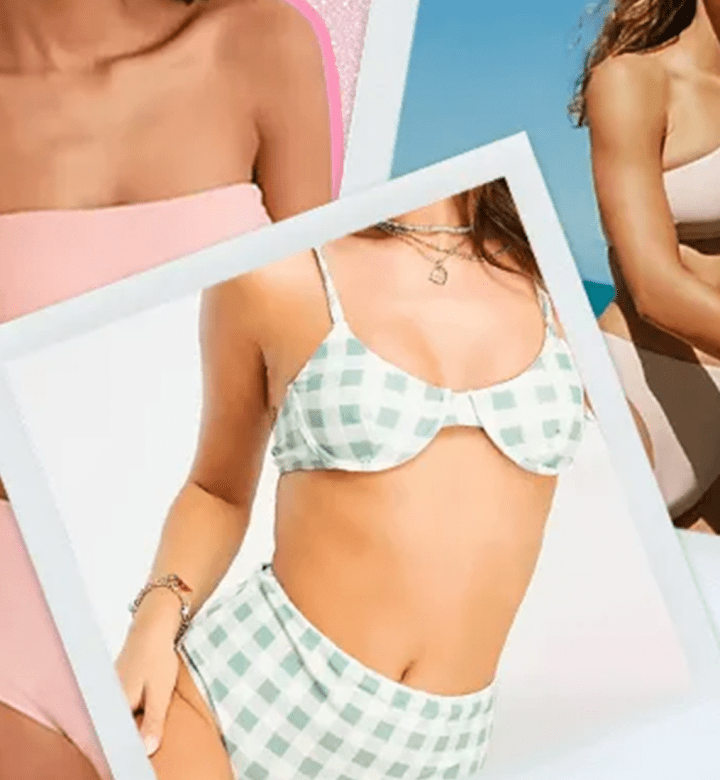 Best High-Waisted Swimsuits, from black to gingham to floral designs