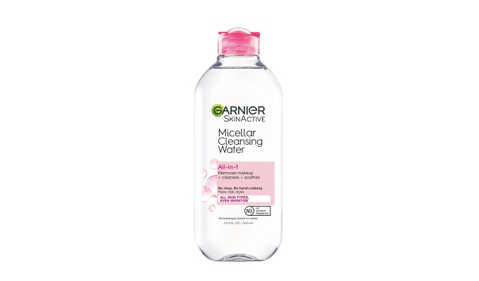 best makeup remover Garnier SkinActive Micellar Water: a bottle of makeup remover