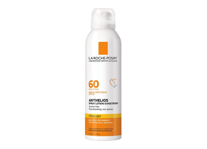 best-spray-sunscreen-la-roche-posay-anthelios-ultra-light-sunscreen-lotion-spray-broad-spectrum-spf-60: a bottle of spray sunscreen