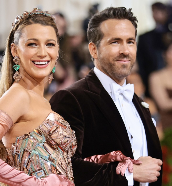 blake lively and ryan reynolds at the met gala.