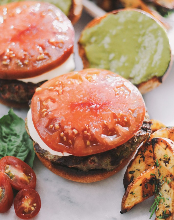caprese turkey burgers with pesto fresh mozzarella and heirloom tomato best burger recipes