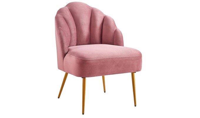 Chic Amazon Furniture 2024: Pink Velvet Chair