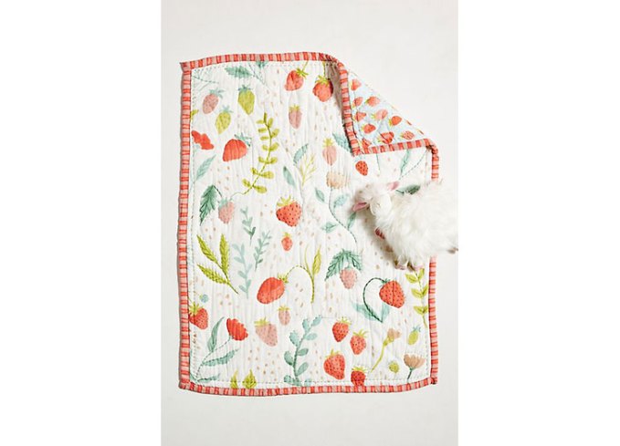cottagecore strawberry quilt