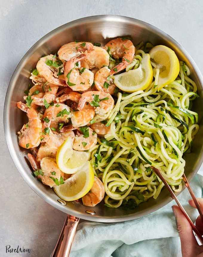 easy dinner recipes 20 minute shrimp scampi zoodles recipe 921