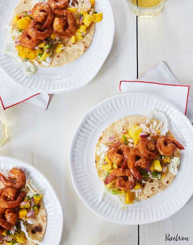 easy dinner recipes spicy shrimp tacos with mango salsa recipe