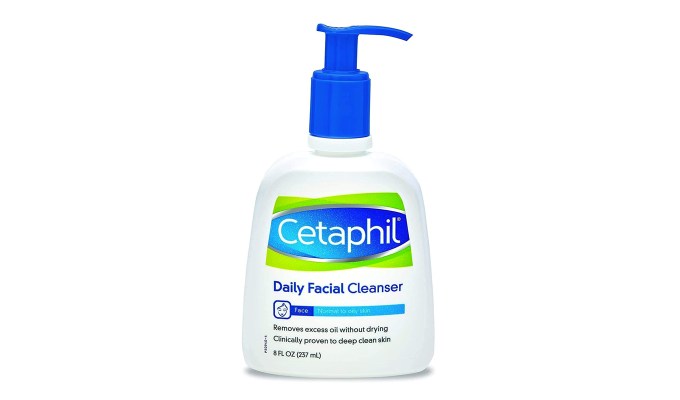 how to double cleanse Cetaphil Daily Facial Cleanser: a bottle of face wash