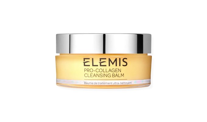 how to double cleanse Elemis Pro-Collagen Cleansing Balm: a tub of face cleansing balm