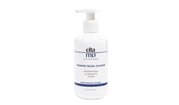 how to double cleanse EltaMD Foaming Facial Cleanser: a bottle of face wash