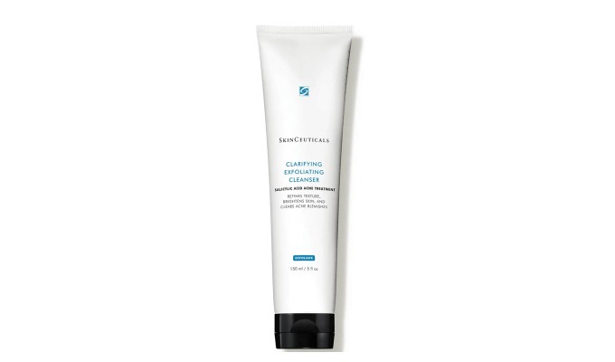 how to double cleanse SkinCeuticals Clarifying Exfoliating Cleanser: a tube of face wash