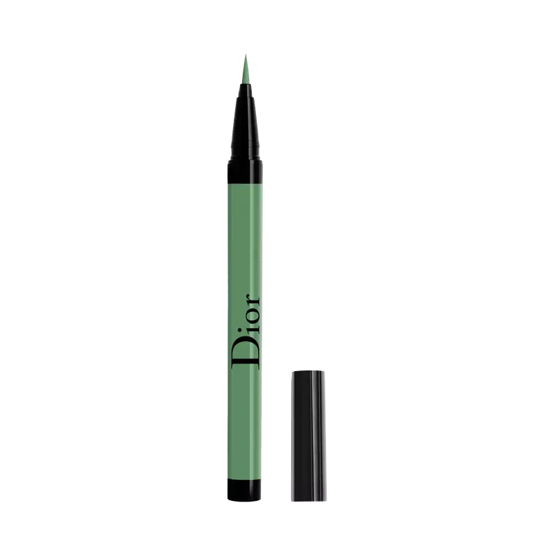 how to wear bright eye makeup over 35 Dior Diorshow On Stage Liner in 461 Matte Green