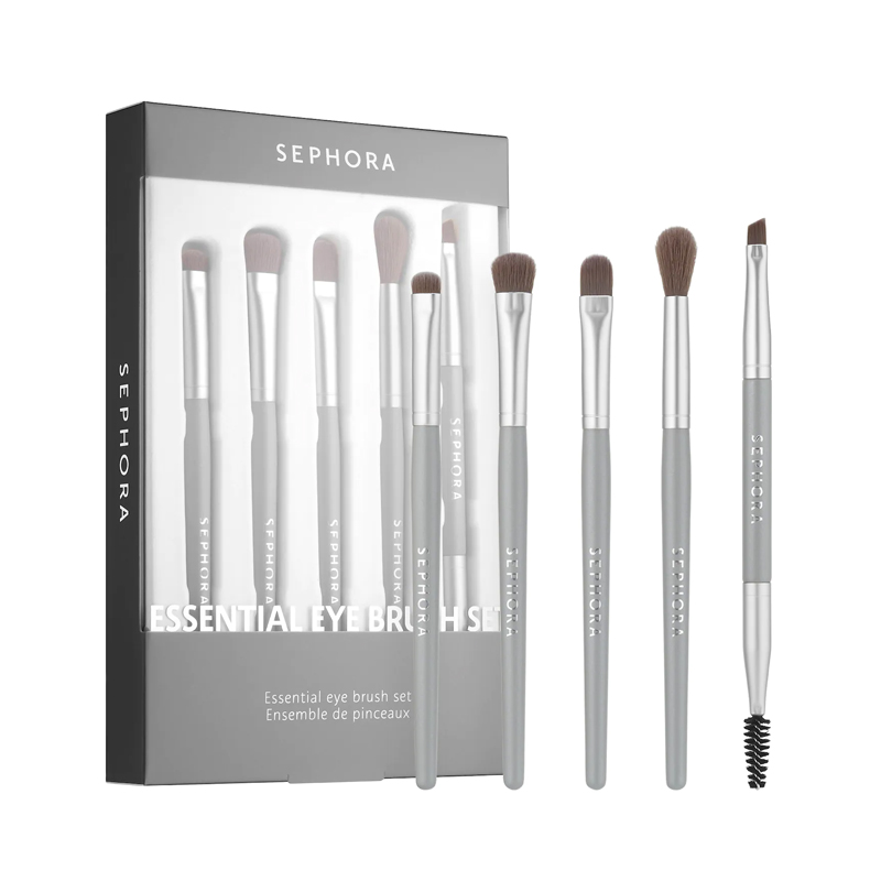 how to wear bright eye makeup over 35 SEPHORA COLLECTION Essential Eye Brush Set