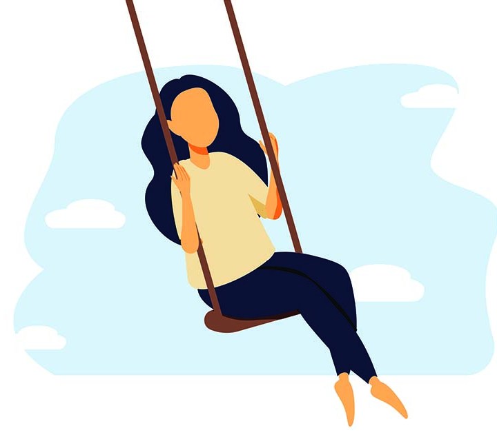 Menopause facts from an obgyn: woman on a swing