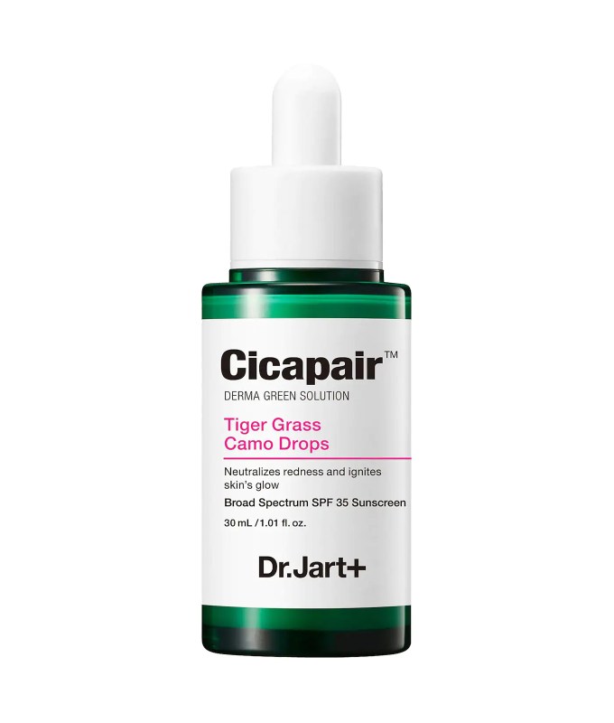 non greasy sunscreen: dr.jart+ Cicapair ™ Tiger Grass Camo Drops Color Corrector SPF 35