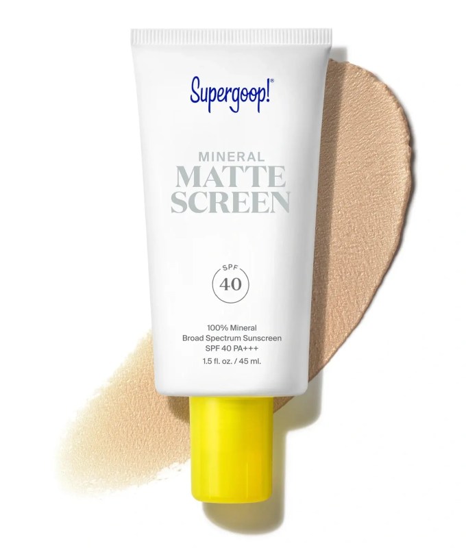 non greasy sunscreen supergoop mineral matte screen