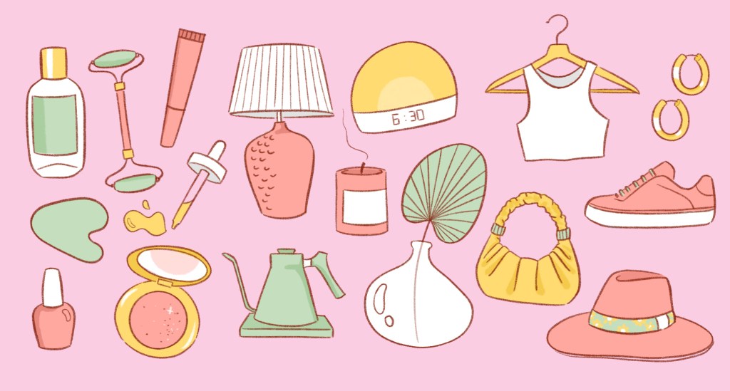 Illustration of various products