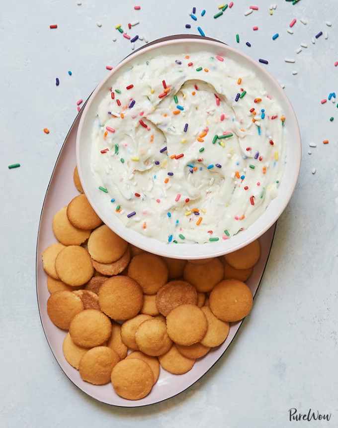 easy snacks to make at home: Cake Batter Dip