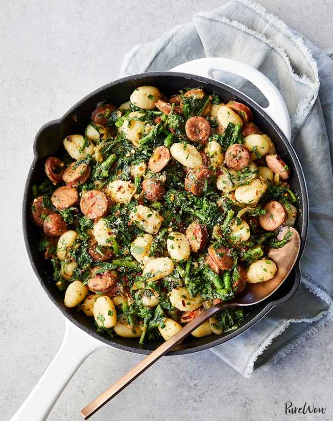 skillet gnocchi with sausage and broccoli rabe recipe