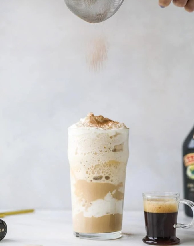 st patrick's day desserts: frozen irish cream cappuccinos