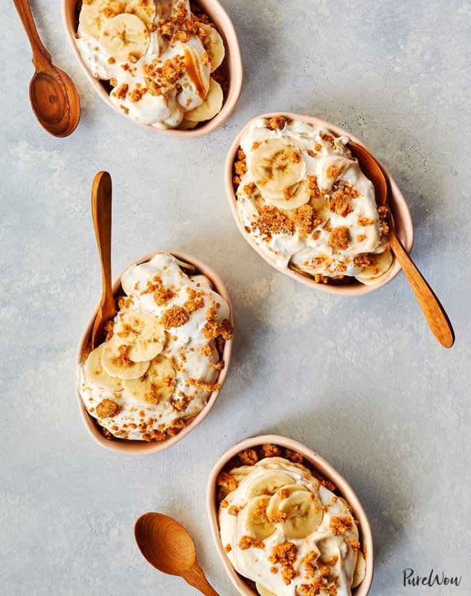 st patrick's day desserts: miniature banoffee cobblers