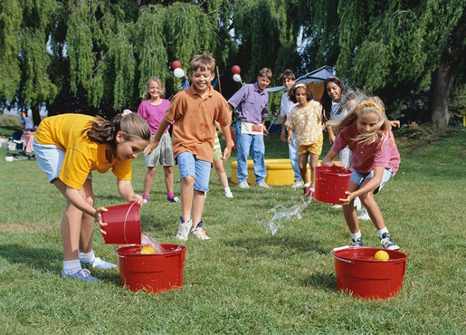 summer activities for kids have a relay race