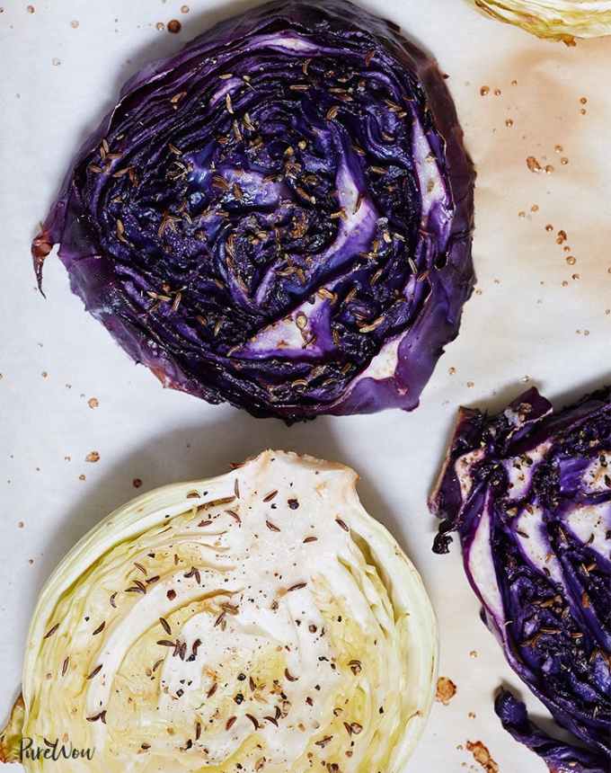 traditional irish food: roasted cabbage